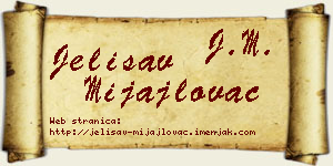 Jelisav Mijajlovac vizit kartica